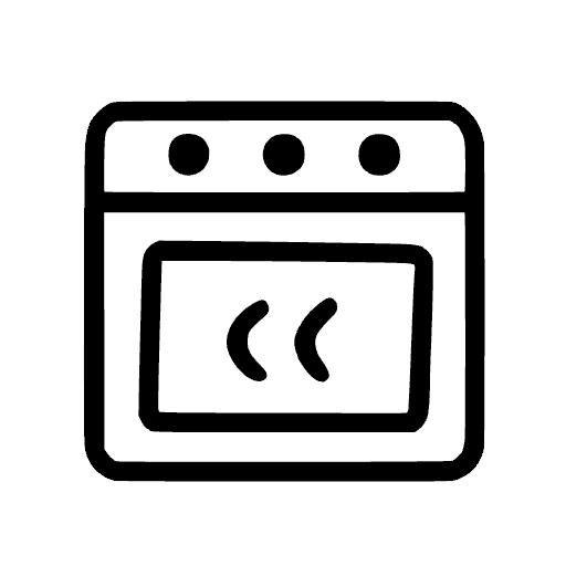 An icon of an oven, denoting "warm".